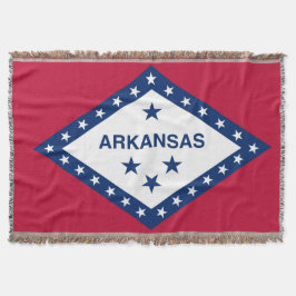 Arkansas State Flag Print Patriotic Decke