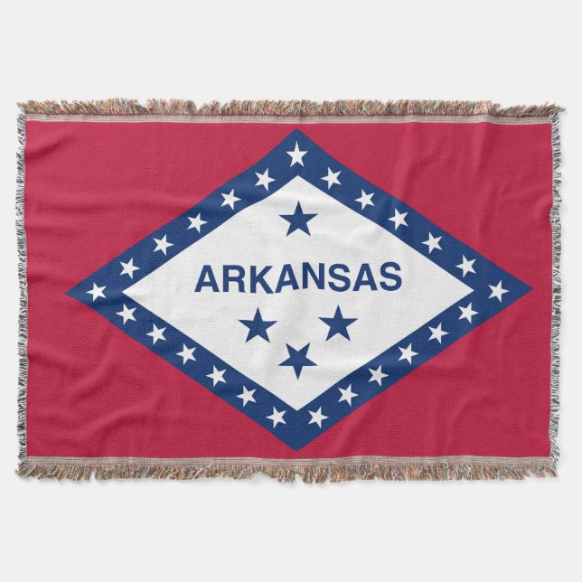 Arkansas State Flag Print Patriotic Decke (Vorderseite)