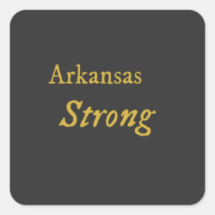 Arkansas Strong Quadratischer Aufkleber