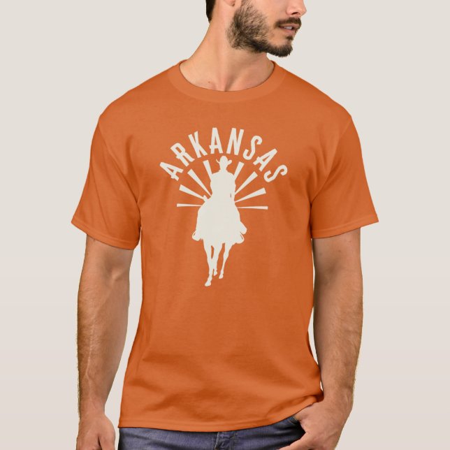 Arkansas Sunrise Cowboy OffWhite T-Shirt (Vorderseite)