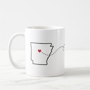 Arkansas to Tennessee - Heart2Heart Coffee Tasse