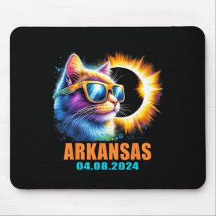 Arkansas Total Solar Eclipse 2024 Cat Solar Eclips Mousepad