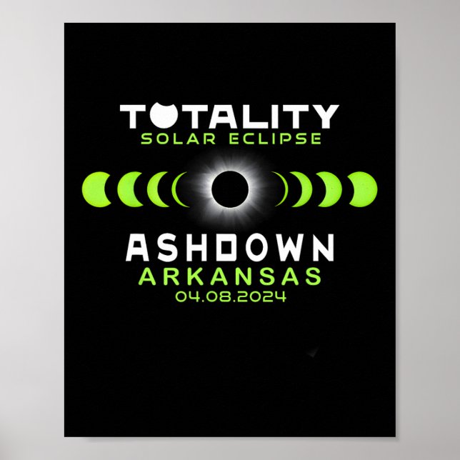 Arkansas Total Solar Eclipse 2024 Poster (Vorne)