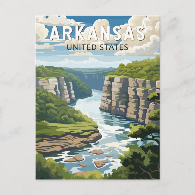 Arkansas Travel Art Vintag Postkarte (Vorderseite)