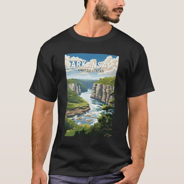 Arkansas Travel Art Vintag T-Shirt (Vorderseite)