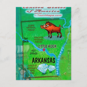 Arkansas USA Card Postkarte