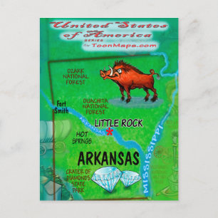 Arkansas USA Card Postkarte