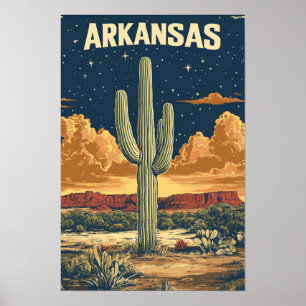 Arkansas USA Kunst Vintage-Illustration Reise Poster