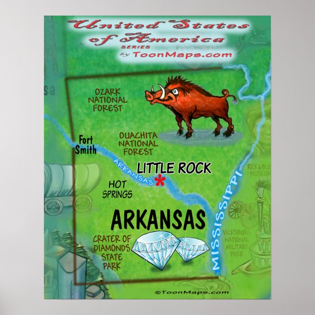 Arkansas USA Poster (Vorne)