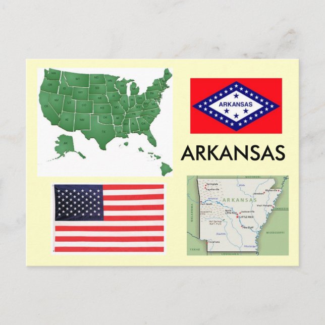 Arkansas, USA Postkarte (Vorderseite)