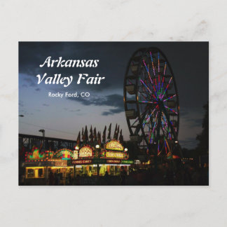 Arkansas Valley Fair at Night Postcard Postkarte
