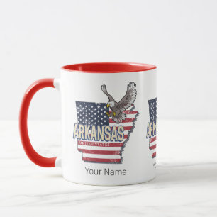 Arkansas Vereinigte Staaten Retro-Karte Vintage US Tasse