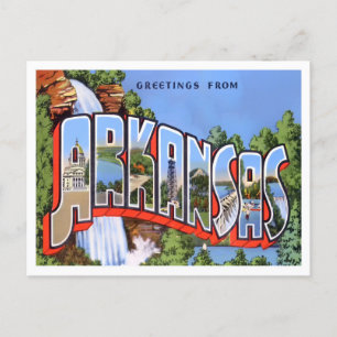 Arkansas Vintag Big Letters Postkarte