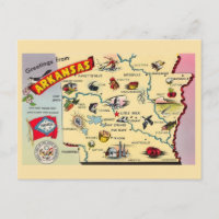 Arkansas Vintage Karte Postkarte