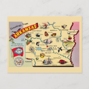 Arkansas Vintage-Karte Postkarte