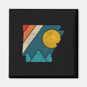 Arkansas Vintage-Staatskarte Berge Wandern Stolz Magnet