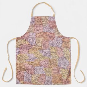 Arkansas Vintage-Straßenkarte Schürze