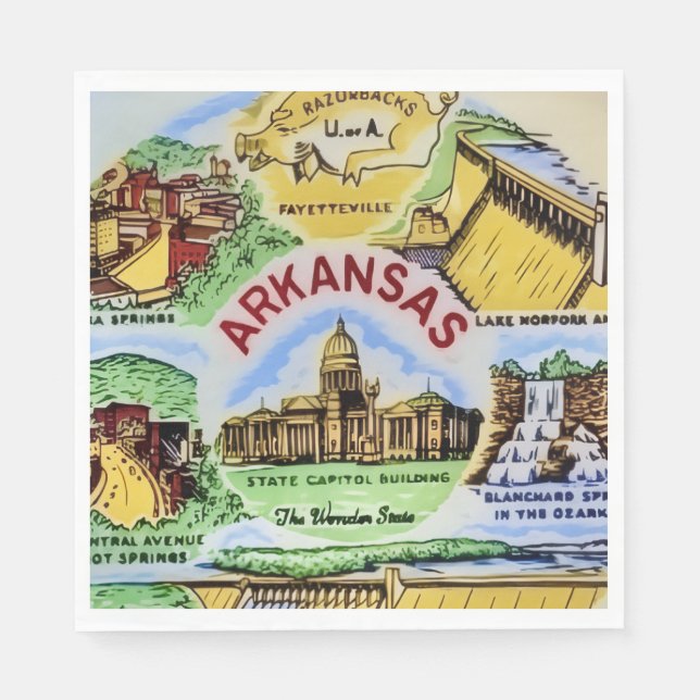 Arkansas Wahrzeichen Party Serviette (Vorderseite)