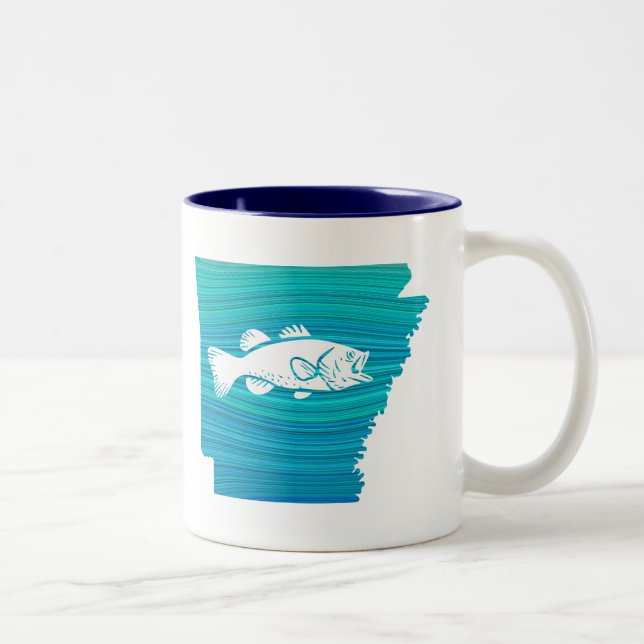 Arkansas Wave Fishing Zweifarbige Tasse (Rechts)