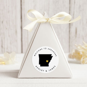 Arkansas Wedding Welcome Sticker Tag