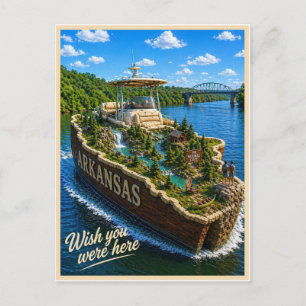 Arkansas   Wish You Were Here   State Serie Postkarte
