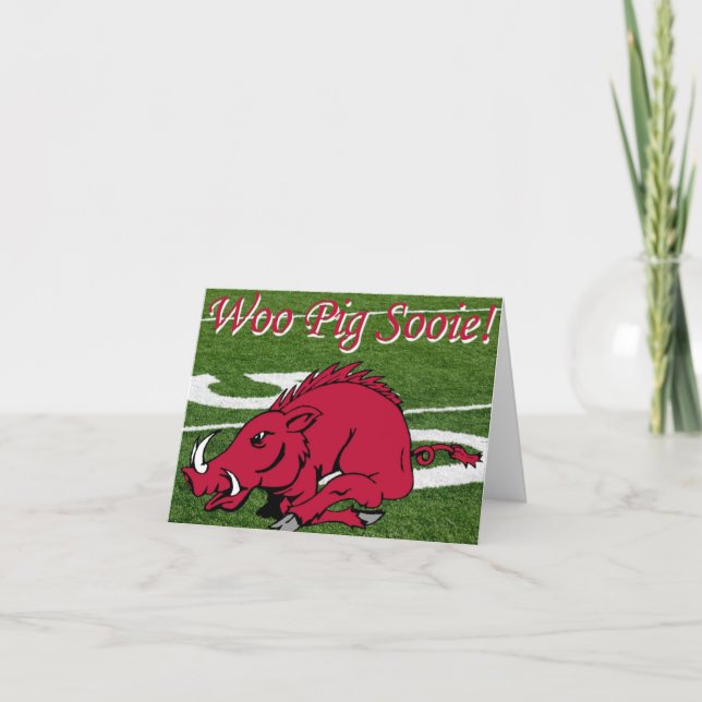 Arkansas Woo Pig Sooie Note Card (Vorderseite)