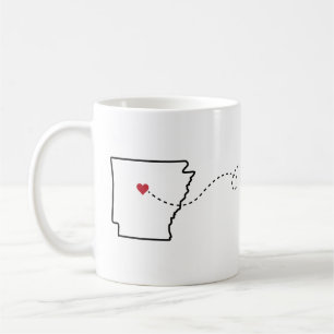 Arkansas zu Oregon - Heart2Heart Coffee Tasse