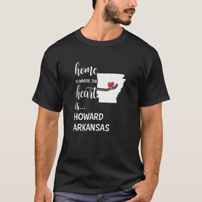 Arkansas Zuhause ist das Herz des Landkreises Howa T-Shirt (Vorderseite)