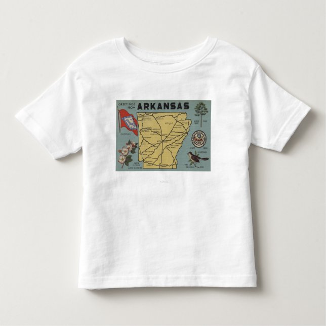 ArkansasLarge Buchstabe ScenesArkansas 2 Kleinkind T-shirt (Vorderseite)