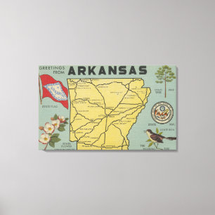 ArkansasLarge Buchstabe ScenesArkansas Leinwanddruck