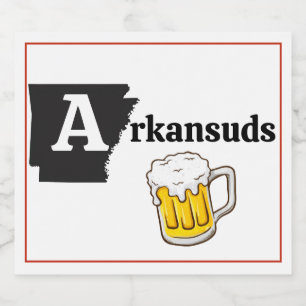 Arkansuds Tasse Bierflaschenetikett