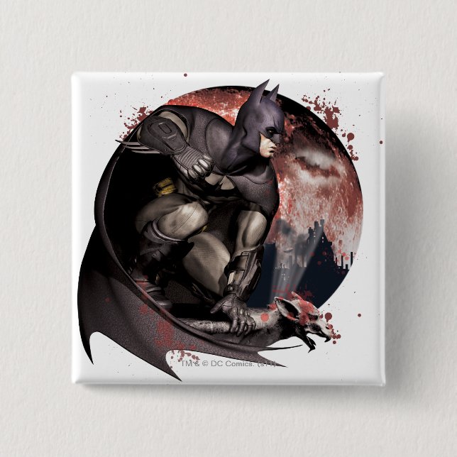 Arkham City Batman Moon Button (Vorderseite)