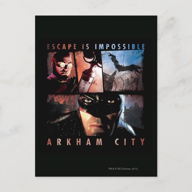 Arkham City Escape ist unmöglich Postkarte (Vorderseite)