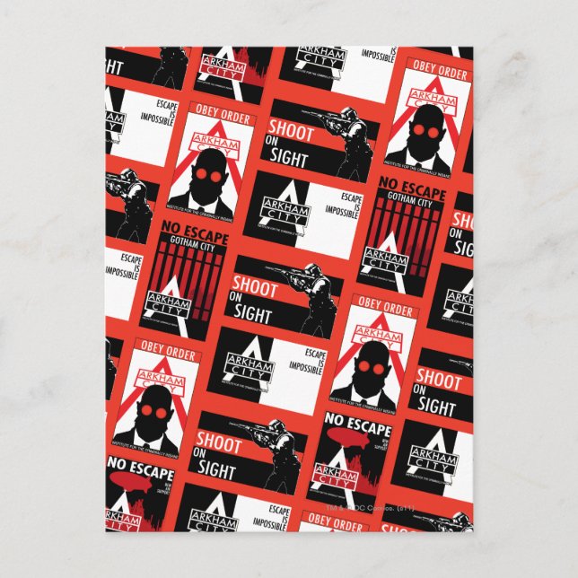 Arkham City Propaganda Pattern Postkarte (Vorderseite)