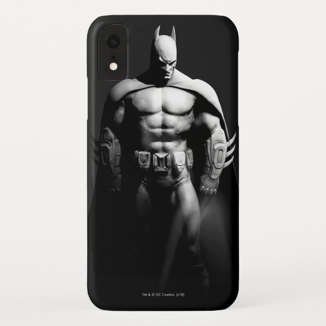 Arkham City | Schwarz-Weiß-Pose Batman Case-Mate iPhone Hülle (Rückseite)