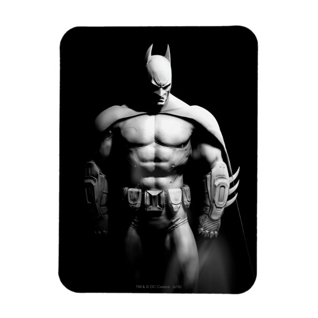 Arkham City | Schwarz-Weiß-Pose Batman Magnet (Vertikal)
