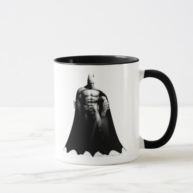 Arkham City | Schwarz-Weiß-Pose Batman Tasse (Rechts)