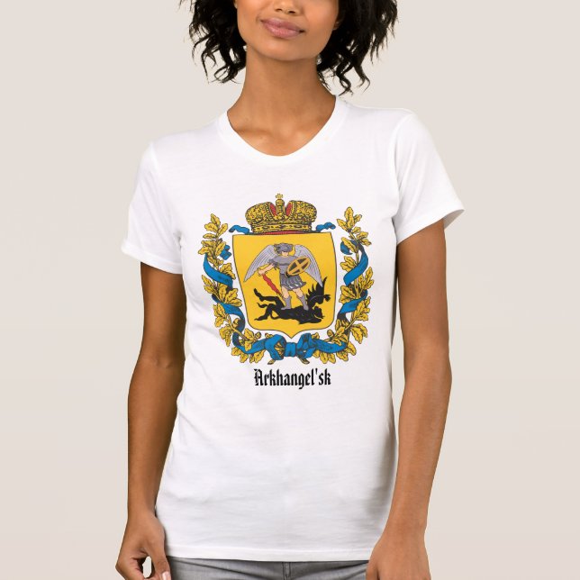 Arkhangel'sk Russland Wappen T-Shirt (Vorderseite)