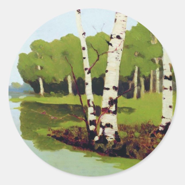 Arkhip Kuindzhi Landscape Fine Art Round Sticker (Vorderseite)