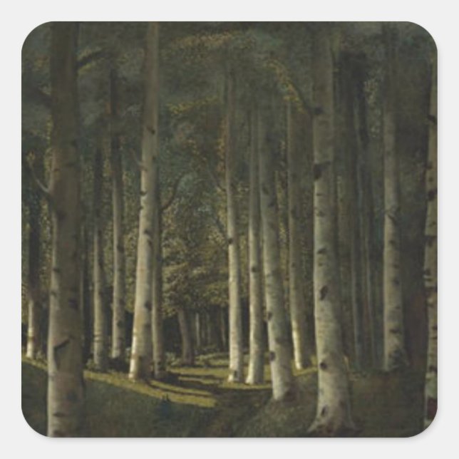 Arkhip Kuindzhi Trees Painting Square Sticker (Vorderseite)