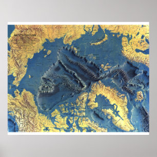 " Arktis: 1971 - Ocean SeaFloor Karte ... Poster