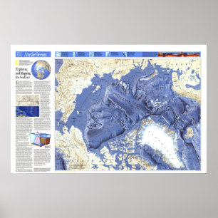 " Arktis: 1990/heute - Detaillierte Ocean Floor Ma Poster