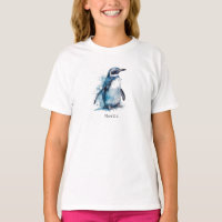 Arktis Azurblauer Wasserfarben-Pinguin, individuel