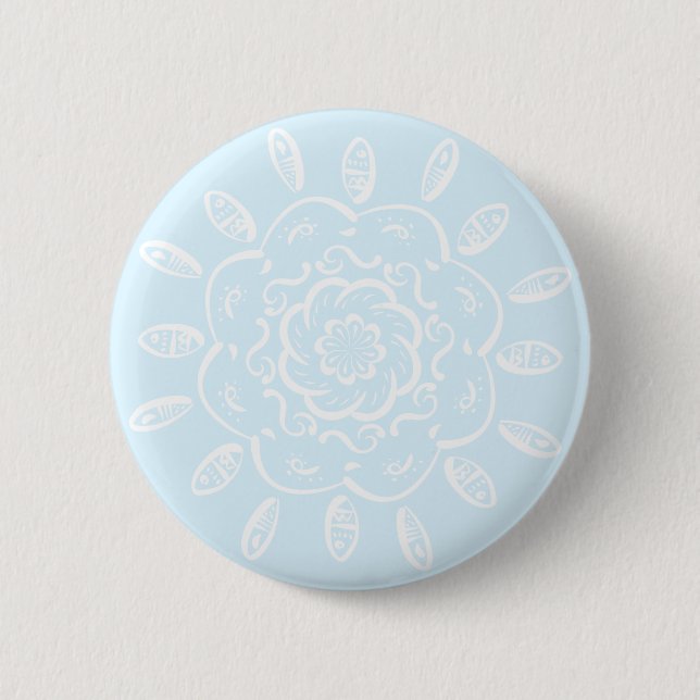 Arktis Mandala Button (Vorderseite)