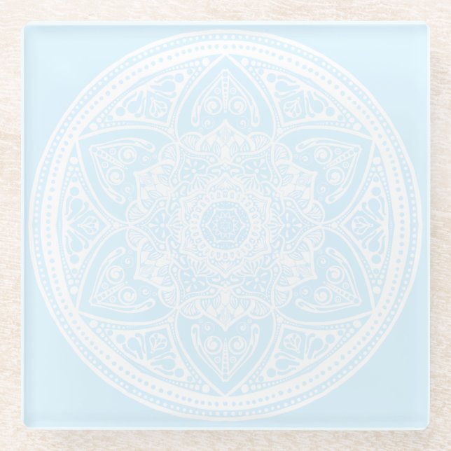 Arktis Mandala Glasuntersetzer (Vorderseite)