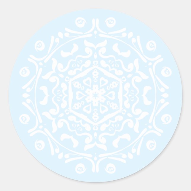 Arktis Mandala Runder Aufkleber (Vorderseite)