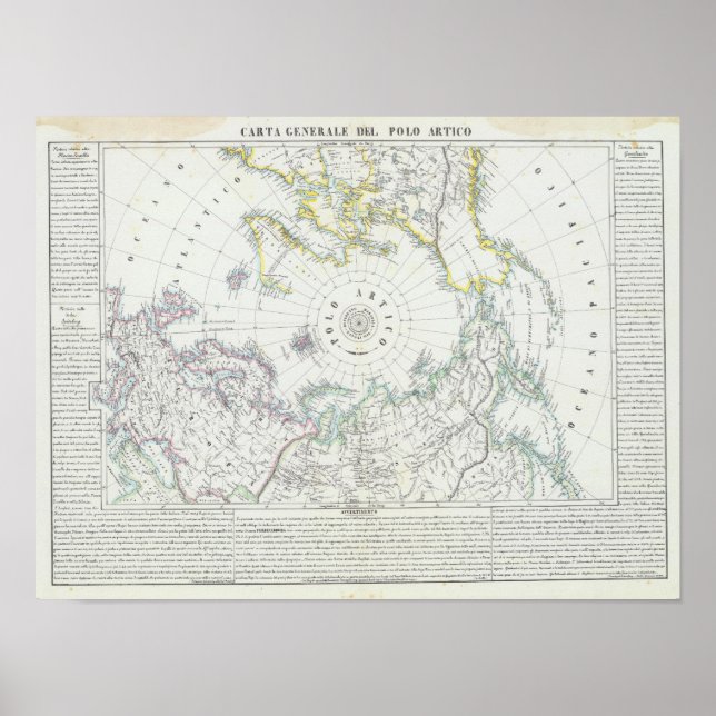 Arktis, Nordhalbkugel Poster (Vorne)