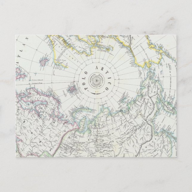 Arktis, Nordhalbkugel Postkarte (Vorderseite)