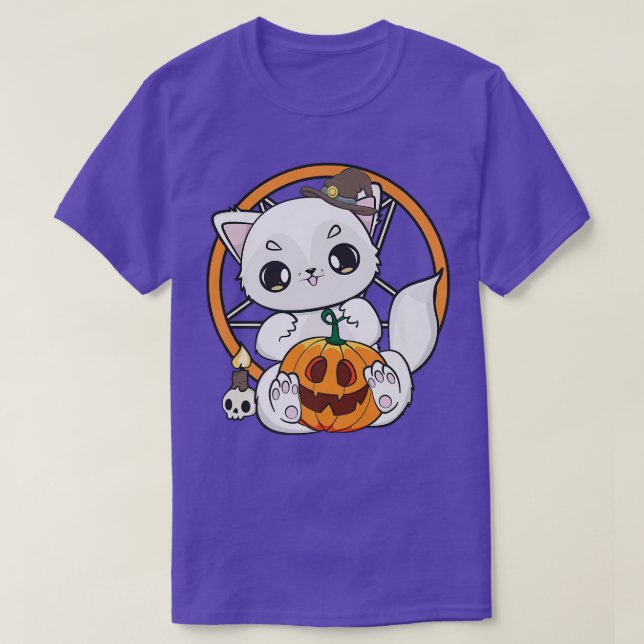 Arktis und Niedlicher Pumpkin für Kawaii Halloween T-Shirt (Design vorne)