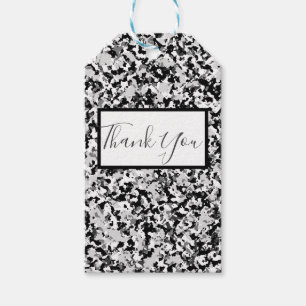 Arktis Weiß Grau Schwarz Camo Tarnung Party Geschenkanhänger